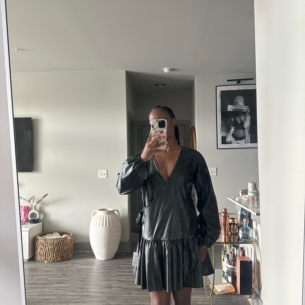 Elegant Black Wrap Dress